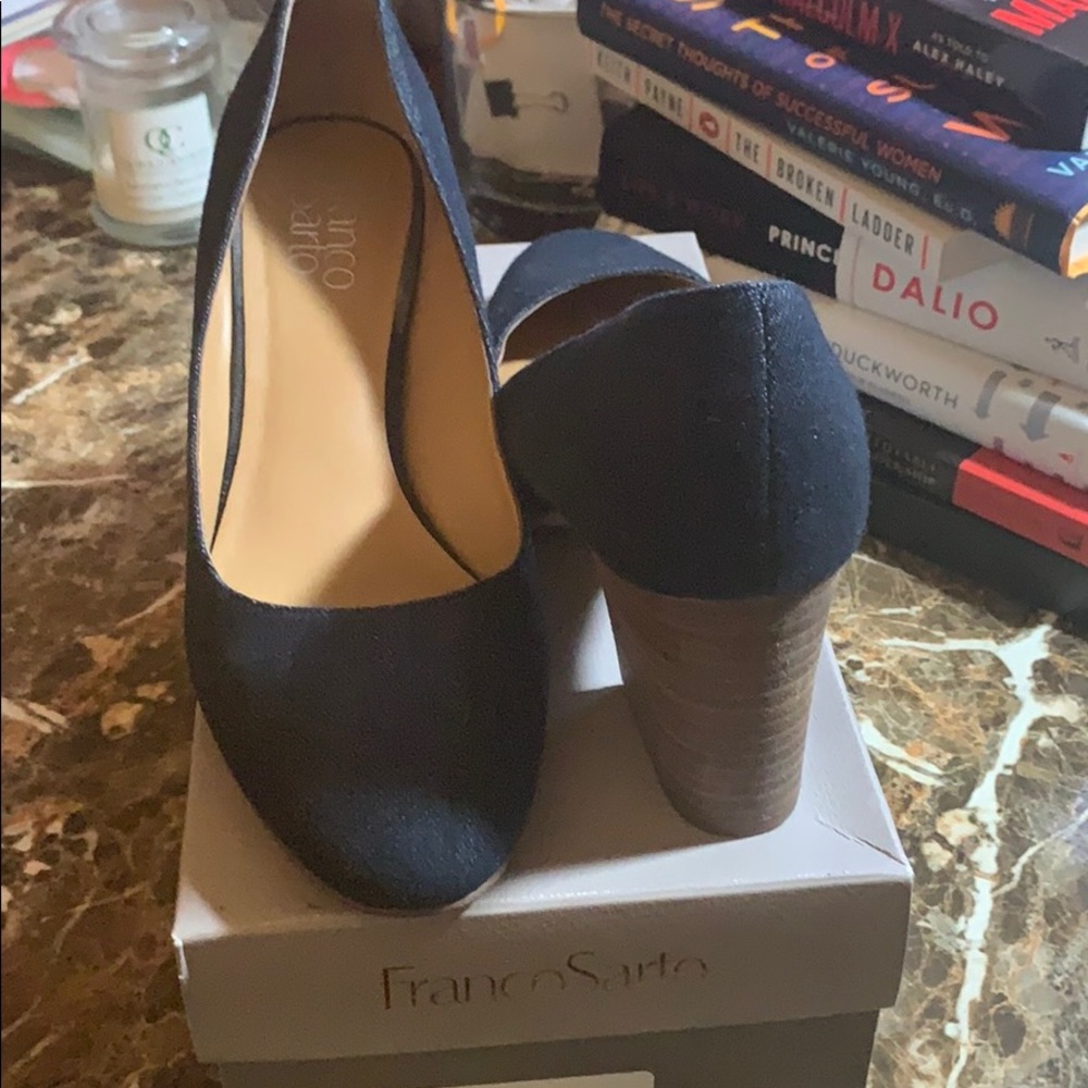 Franco Sarto Indigo denim material pumps